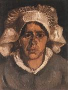 Vincent Van Gogh Head of a Peasant Woman with White Cap (nn04) oil painting picture wholesale